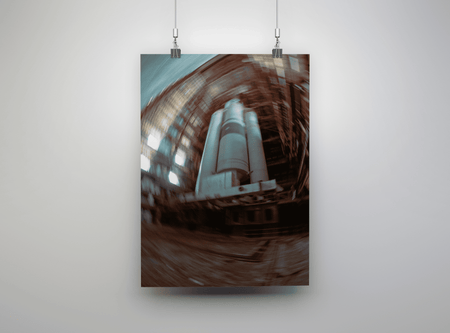 Poster 🚀 Les vaisseaux BURAN laissés à l'abandon dans le cosmodrome de Baïkonour - Edition limitée, numérotée et signée - Papier Glacé Supérieur 210 g/m²