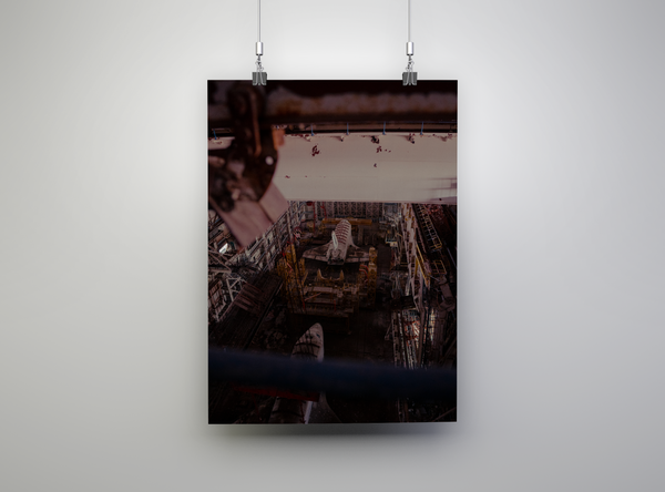 Poster 🚀 Les vaisseaux BURAN laissés à l'abandon dans le cosmodrome de Baïkonour - Edition limitée, numérotée et signée - Papier Glacé Supérieur 210 g/m²