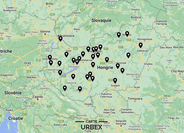 Carte Urbex Hongrie (Hungary) ➽ Découvrez tous les lieux abandonnés que nous avons répertoriés sur une carte simple et pratique. Urbex Magyarország | Urbex Budapest | Urbex Pécs | Urbex Szeged | Urbex Székesfehérvár | Urbex Debrecen | Urbex Győr | Urbex Miskolc | Urbex Visegrád | Urbex Hévíz | Urbex Tokaj