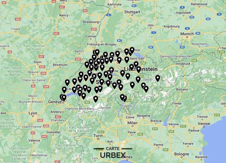 Carte Urbex Suisse - Lost-Places-Karte Schweiz ➽ Découvrez tous les lieux abandonnés que nous avons répertoriés sur une carte simple et pratique. Entdecken Sie alle verlassenen Orte, die wir auf einer einfachen und praktischen Karte aufgelistet haben. Urbex schweizerisch | Urbex Zurich | Urbex Genève | Urbex Bâle