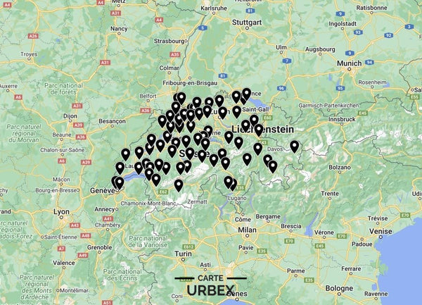 Carte Urbex Suisse - Lost-Places-Karte Schweiz ➽ Découvrez tous les lieux abandonnés que nous avons répertoriés sur une carte simple et pratique. Entdecken Sie alle verlassenen Orte, die wir auf einer einfachen und praktischen Karte aufgelistet haben. Urbex schweizerisch | Urbex Zurich | Urbex Genève | Urbex Bâle