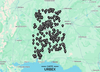 Urbex map of Alabama showing abandoned places with GPS coordinates on Google Maps
