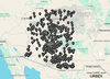 Arizona urbex map with 540+ abandoned places and ghost towns marked by GPS pins on Google Maps