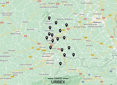 Carte Urbex Belfort (90) ➽ Découvrez tous les lieux abandonnés que nous avons répertoriés sur une carte simple et pratique. Urbex Delle | Urbex Valdoie | Urbex Beaucourt | Urbex Bavilliers | Urbex Danjoutin | Urbex Offemont