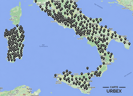 Carte Urbex Italie Sud + Sardaigne - Mappa Urbex Italia Sud + Sardegna ➽ Scopri tutti i luoghi abbandonati che abbiamo elencato su una mappa semplice e pratica.