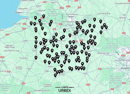 Carte Urbex Eure (27) ➽ Découvrez tous les lieux abandonnés que nous avons répertoriés dans l'Eure sur une carte simple et pratique. Urbex Haute-Normandie | Urbex Normandie | Urbex Évreux | Urbex Vernon | Urbex Louviers | Urbex Val-de-Reuil | Urbex Gisors | Urbex Bernay | Urbex Pont-Audemer | Urbex Les Andelys