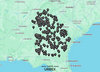 Urbex map of Georgia USA with 550+ abandoned places around Atlanta, Savannah and Macon