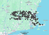 Massachusetts urbex map with 520+ abandoned textile mills and state hospitals on Google Maps