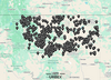 Montana urbex map with 430+ ghost towns, mines and abandoned places marked by GPS pins