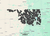Abandoned places map of Oklahoma showing 470+ urbex spots along Route 66 with GPS pins
