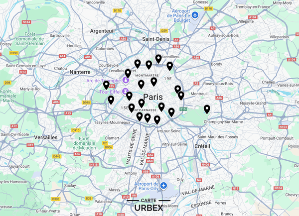 Carte Urbex Paris