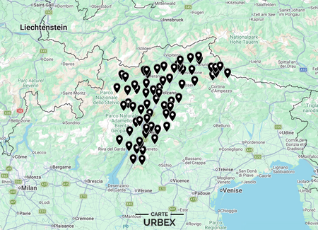 Mappa Urbex Trentino-Alto Adige con 50 spot di luoghi abbandonati tra Trento, Bolzano, Merano, Rovereto e Bressanone