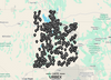 Utah abandoned places map with 450+ ghost towns and urbex spots marked by GPS pins