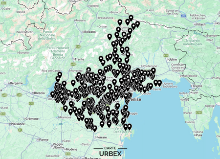 Mappa Urbex Veneto con 400 spot di luoghi abbandonati tra Venezia, Verona, Padova, Vicenza, Treviso e Belluno
