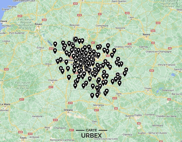 Carte Urbex Île-de-France
